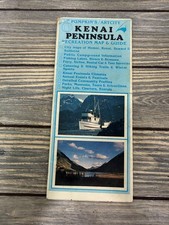 1984 Kenai Peninsula Alaska Recreation Map Guide Vintage Travel Ephemera picture