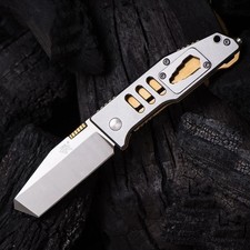 SANRENMU SRM Tactical Folding Steel Blade Knife Aluminium Handle Survival Knife picture