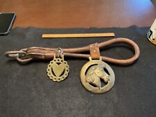 Brass Horse Harness Medallions Antique Vintage Lead Cabin Or Stall Decor Tack picture