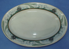 Vintage Ceramic Plate German Bauscher Weiden Barth & Son Ship Oval Plate 1920's picture