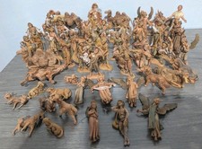 61 pc Lot: Vintage 1980-es Fontanini Depose Italy Nativity Figures Wise Man + picture