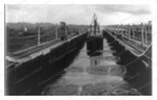 Gatun Panama Lower Locks Standard Postcard COPY RPPC picture
