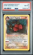 PSA 8 Dark Dugtrio 6/82 Team Rocket Holo 200 picture