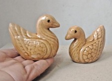 Set of 2 Vintage Style Ceramic Duck Figurines Decoration picture