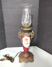 Antique Sevres Style Porcelain & Bronze table lamp, 19.75