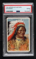 1911 ATC Men and Women of History T68 Pan Handle Scrap Blue Geronimo PSA 2 04le picture