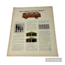 1969 Volkswagen Station Wagon Micro Bus Original Vintage Print Ad picture