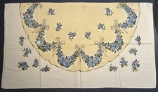 Vintage Flower Design Rectangular Tablecloth Approx. 45