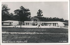 Palatka, Florida FL Mecca Court Cline 2-F-1028 Original Vintage Real Photo RPPC picture