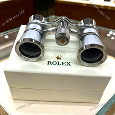 Rolex Opera Binoculars Silver Display Desk Collectible Rare Luxury picture