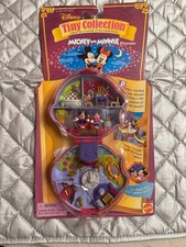 Polly Pocket Disney Tiny Collection Mickey & Minnie Mouse Playcase 1995 NEW NIP picture