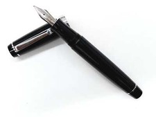 Lotus Lekhak Black Shiny Nikko Ebonite FOuntain PEn in #6 JoWo Nib made in India picture