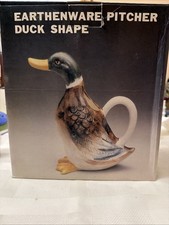 Vintage Earthenware Enameled Ceramic Duck Hand painted picture