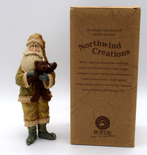 Boyds Winter Dreams Santa with Teddy Figurine 2008 NIB picture