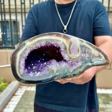 6.23LB Beautiful amethyst money bag, natural Uruguayan mineral crystal picture