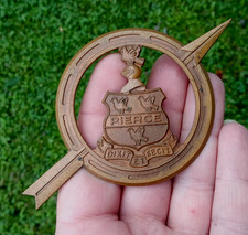 EXTREMELY RARE Original 1930's PIERCE Arrow Brass Radiator Grille Badge Emblem picture