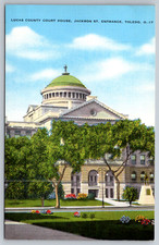 c1940s Lucas County Court House Toledo Ohio Jackson St Postcard picture