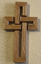 Wood Christian Woven Cross Wall Hanging for Christianity Home Wall Decor picture
