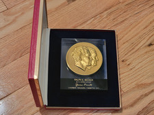 RARE VARIANT - President Nixon 1973 Official Inaugural Gold Plated Medal GIFT picture