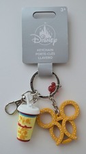 Disney Parks Sweet Treats Mickey Mouse Pretzel and Disney Parks Cup Keychain NWT picture