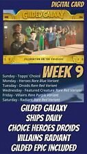 Topps Star Wars Card Trader GILDED GALAXY Week 9 All Epic Gilded Rare UC 18 Card picture
