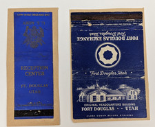 Vintage Fort Douglas Utah US Army HQ Matchbook Cover Lot of 2 1940-50s Reception picture