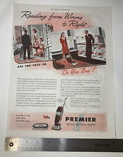 VINTAGE 1945 WW2 Era Premier Vacuum Cleaner Print Ad Buy War Bonds 10x13.5