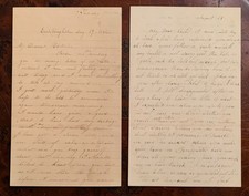 Antique 19th C. Handwritten Letters Personal Ephemera Father To Daughter 1800’s picture