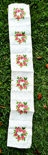Vintage 70s Sweden Gocken Jobs Handtryck Leksand Linen Fabric Floral Rectangle picture