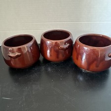 VTG SET OF 4 INDIVIDUAL WESTBEND BAKED BEAN POTS 3 INCH WIDE, 3 INCH TALL picture