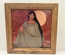 Vintage Jeanne Rorex Bridges Cherokee Art Tile 