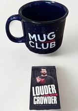 LOUDER With Crowder Etched Coffee Mug Speckled  White/Red Lettering MUG CLUB picture