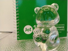 Fenton Sitting Clear Glass Bear Figurine/paperweight 3.5 Inches High Excellent picture