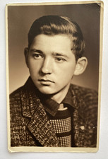 Handsome guy affectionate young man gay interest Vintage Photo Portrait picture