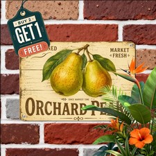 Summer Fresh Apple Picking Tin Sign Vintage Fruit Farm Orchard Metal Plaque picture
