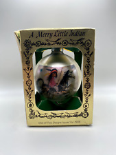 Christmas Globe Ornament Ted DeGrazia A Merry Little Indian 1978 Vintage picture