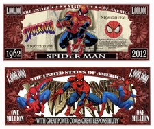 40 Pack Marvel's Spider-Man Collectible Comic Money Novelty 1 Million Dollars picture