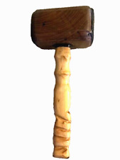 One Handmade Thor Design w/ Exotic Wood Tinning Mallet ~ Hammer (leather face) picture