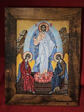 Resurrection of Jesus Christ - 5x7 Embroidered Byzantine Orthodox Christian Icon picture