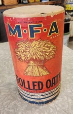 Antique Vintage MFA Rolled Oats Container 1920's Rare MFA Collector's CARDBOARD picture