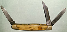 Vtg John Primble Belknap HDW 1940-68 three blade folding pocket knife, 4