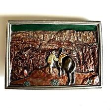 Bergamot Brass Works 1977 Western Cowboy Grand Canyon Rodeo Belt Buckle picture