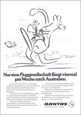 1978 QANTAS Airways FRANKFURT TO AUSTRALIA 4 TIMES A WEEK ad advert airlines picture