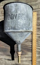 Vintage Large Galvanized Steel Funnel DOVER Agricultural / Shot Reloading Funnel picture