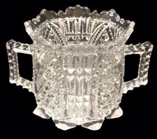 Higbee EAPG Glass Celery Spooner Fortuna c. 1908 Bowl Centerpiece Antique picture