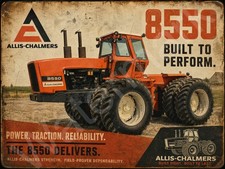 Allis-Chalmers Model 8550 Tractor Metal Sign 3 Sizes to Choose From m91 picture