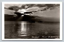 RPPC Boats at Sunset Point Roberts in Washington VINTAGE Postcard 1288 picture