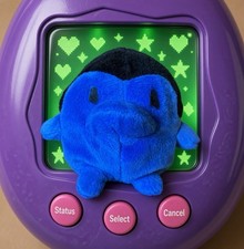 Rare 1997 VTG Bandai Tamagotchi Cybies Blue Plush Toy Ginjirotchi Collectible picture