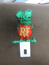 vintage rat fink ed roth hand painted ratrod license plate topper picture