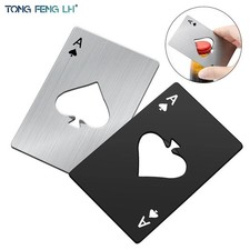 2pc Stainless Steel Credit Card Bottle Opener: Poker Card Beer Opener - NEW picture